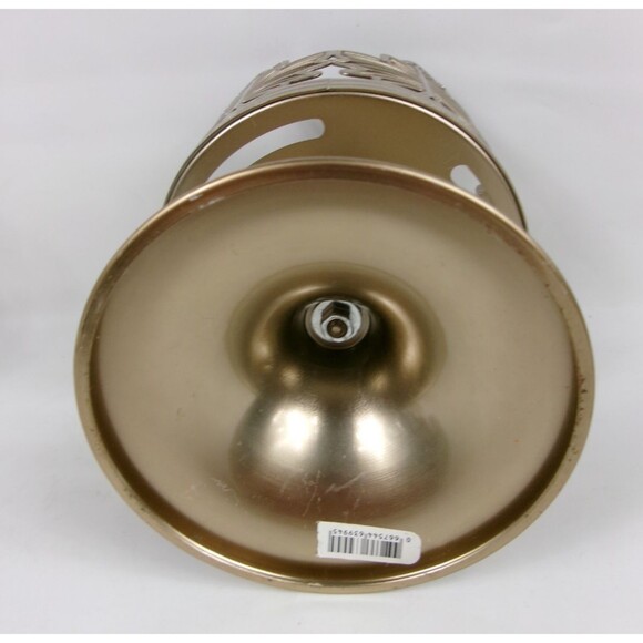 Bath and Body Works Maple Leaf Pedestal 3 Wick Candle Holders Gold 5.5" Set of 2 - Picture 5 of 5
